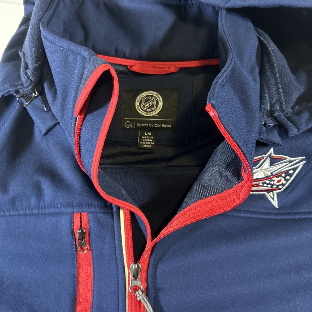 G-III Columbus Blue Jackets Women's Hooded Full Zip Jacket Large NW/OT Navy Blue - Picture 3 of 5